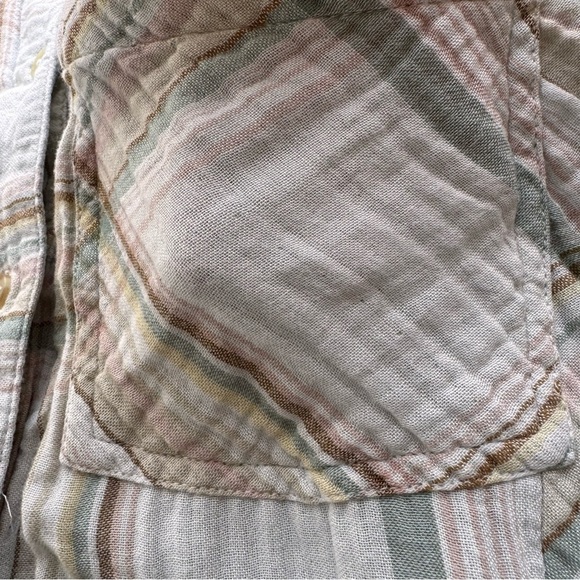 FREE PEOPLE Nordic Day Top In Ivory  Button down plaid shirt - XS - Picture 15 of 17